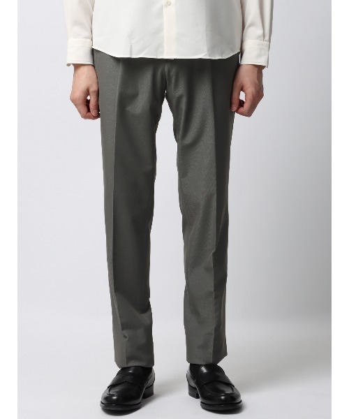 SUIT SQUARE（スーツスクエア）の「スマみえテーパードパンツ ウォッシャブル ストレッチ 防シワ CROSS MOVA 無地（スラックス・メンズ・グレー系・4L/3L/LL/L/M/S/SS）」の2枚目の写真