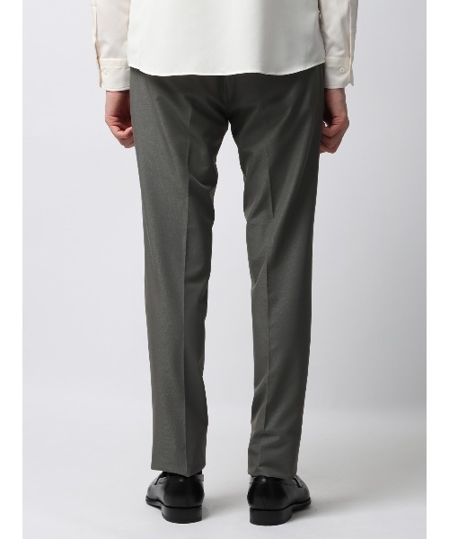 SUIT SQUARE（スーツスクエア）の「スマみえテーパードパンツ ウォッシャブル ストレッチ 防シワ CROSS MOVA 無地（スラックス・メンズ・グレー系・4L/3L/LL/L/M/S/SS）」の4枚目の写真