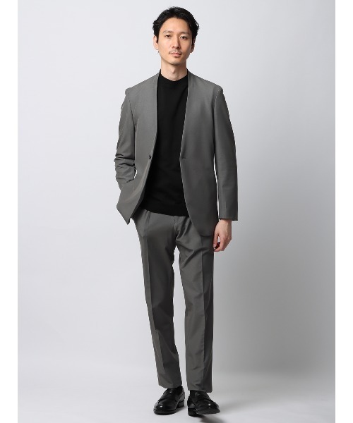 SUIT SQUARE（スーツスクエア）の「スマみえテーパードパンツ ウォッシャブル ストレッチ 防シワ CROSS MOVA 無地（スラックス・メンズ・グレー系・4L/3L/LL/L/M/S/SS）」の11枚目の写真