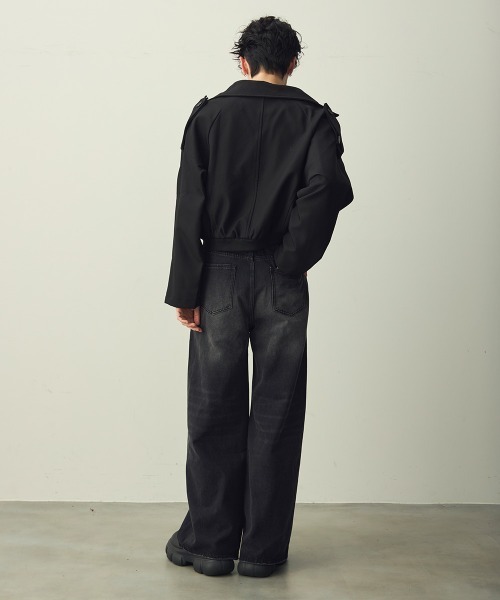 Shoowtime(ショウタイム)の「Cropped Double Jacket / クロップドダブルジャケット(ブルゾン・メンズ・ブラック/グレー・X-LARGE/LARGE/MEDIUM)」の19枚目の写真
