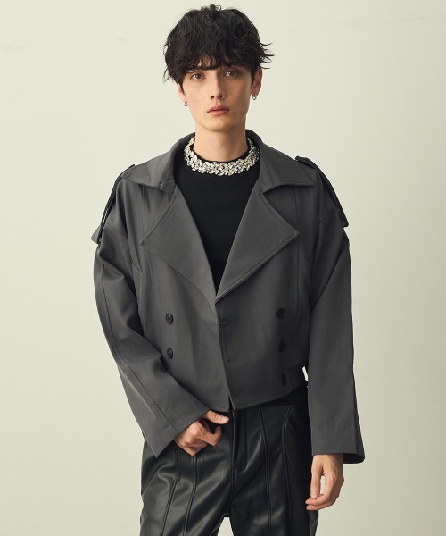 Shoowtime(ショウタイム)の「Cropped Double Jacket / クロップドダブルジャケット(ブルゾン・メンズ・ブラック/グレー・X-LARGE/LARGE/MEDIUM)」の21枚目の写真