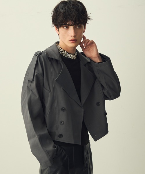 Shoowtime(ショウタイム)の「Cropped Double Jacket / クロップドダブルジャケット(ブルゾン・メンズ・ブラック/グレー・X-LARGE/LARGE/MEDIUM)」の22枚目の写真