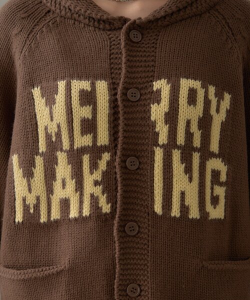 CIAOPANIC TYPY（チャオパニックティピー）の「【UNISEX】ロゴショールカラーニットカーディガン（カーディガン/ボレロ・レディース・ネイビー/ブラウン・MEDIUM/LARGE）」の19枚目の写真