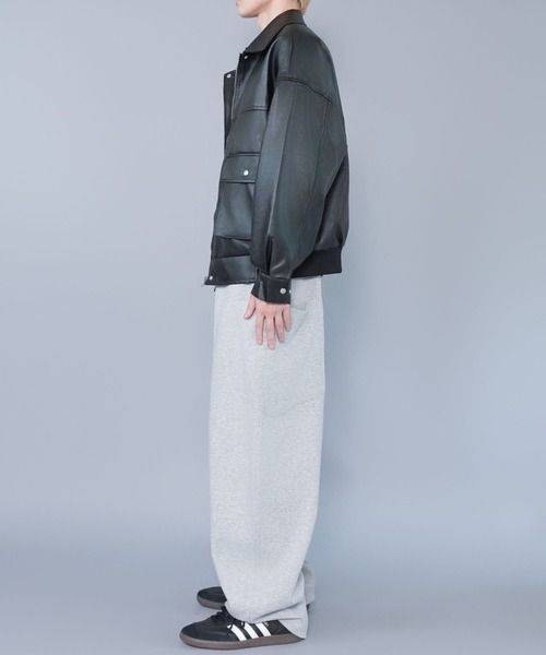 SPINNS（スピンズ）の「バルーンスウェットパンツ/カーブ・バレルシルエット（その他パンツ・メンズ・杢グレー/チャコール/ブラック・M/L）」の6枚目の写真