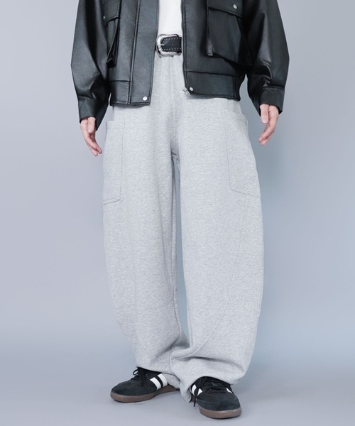 SPINNS（スピンズ）の「バルーンスウェットパンツ/カーブ・バレルシルエット（その他パンツ・メンズ・杢グレー/チャコール/ブラック・M/L）」の14枚目の写真