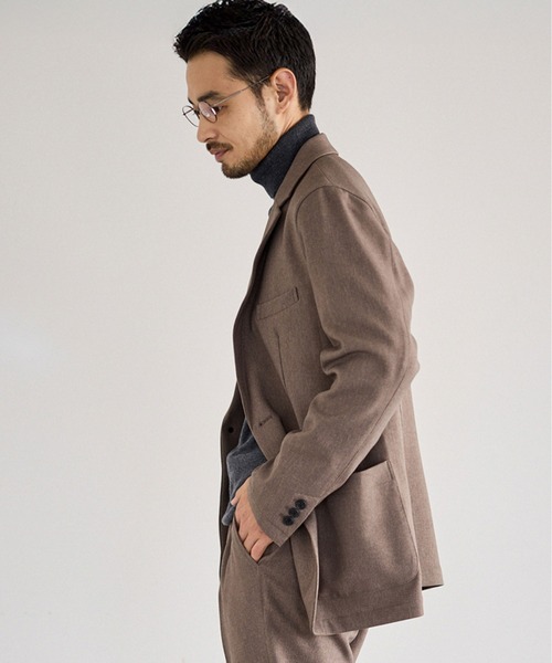 JUN STANDARD PICKS(ジュンスタンダードピックス)の「ウーリッシュカルゼ2Bジャケット/セットアップ対応(テーラードジャケット・メンズ・ネイビー/ベージュ・S/LL/L/M)」の2枚目の写真