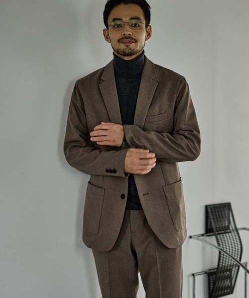 JUN STANDARD PICKS(ジュンスタンダードピックス)の「ウーリッシュカルゼ2Bジャケット/セットアップ対応(テーラードジャケット・メンズ・ネイビー/ベージュ・S/LL/L/M)」の12枚目の写真