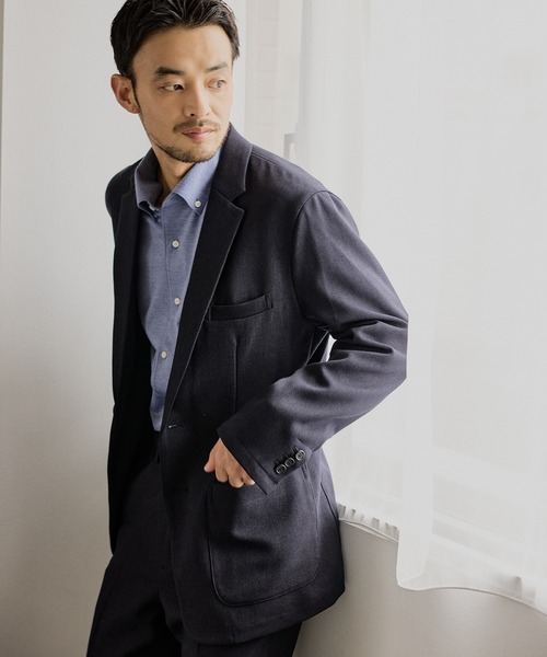 JUN STANDARD PICKS(ジュンスタンダードピックス)の「ウーリッシュカルゼ2Bジャケット/セットアップ対応(テーラードジャケット・メンズ・ネイビー/ベージュ・S/LL/L/M)」の8枚目の写真