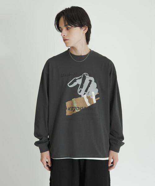 URBAN RESEARCH（アーバンリサーチ）の「鳥貴族×UR　UnuboResearch LONG-SLEEVE T-SHIRTS B（Tシャツ/カットソー・メンズ・チャコールグレー/ブラック/モカ/オートミール/ホワイト・X-LARGE/LARGE/MEDIUM）」の10枚目の写真