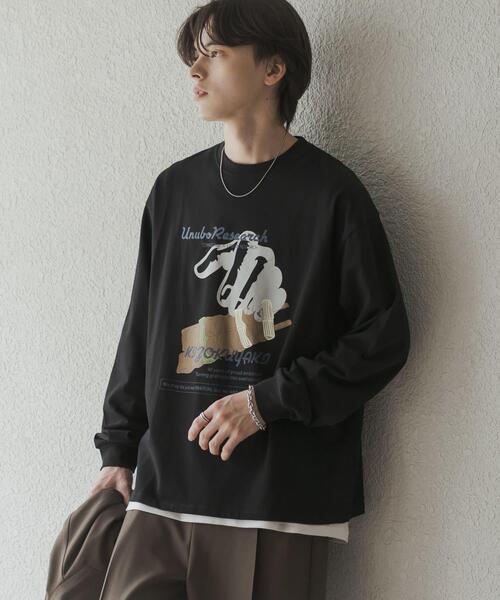 URBAN RESEARCH（アーバンリサーチ）の「鳥貴族×UR　UnuboResearch LONG-SLEEVE T-SHIRTS B（Tシャツ/カットソー・メンズ・チャコールグレー/ブラック/モカ/オートミール/ホワイト・X-LARGE/LARGE/MEDIUM）」の15枚目の写真