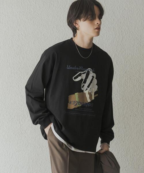 URBAN RESEARCH（アーバンリサーチ）の「鳥貴族×UR　UnuboResearch LONG-SLEEVE T-SHIRTS B（Tシャツ/カットソー・メンズ・チャコールグレー/ブラック/モカ/オートミール/ホワイト・X-LARGE/LARGE/MEDIUM）」の16枚目の写真