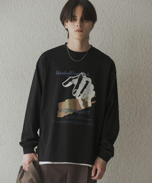 URBAN RESEARCH（アーバンリサーチ）の「鳥貴族×UR　UnuboResearch LONG-SLEEVE T-SHIRTS B（Tシャツ/カットソー・メンズ・チャコールグレー/ブラック/モカ/オートミール/ホワイト・X-LARGE/LARGE/MEDIUM）」の18枚目の写真