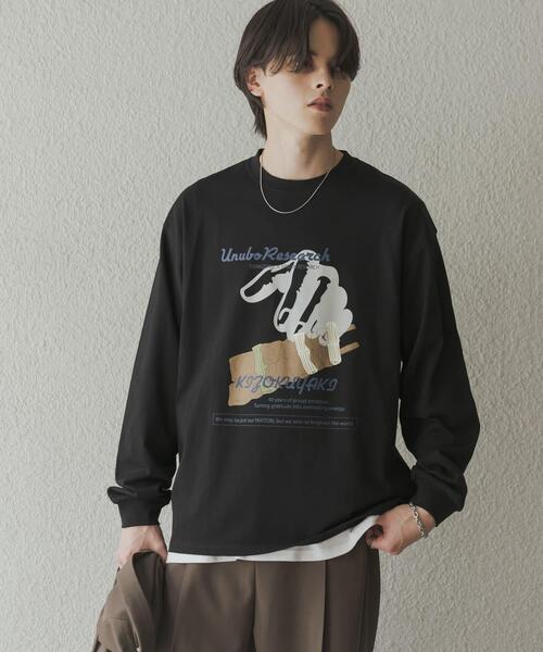 URBAN RESEARCH（アーバンリサーチ）の「鳥貴族×UR　UnuboResearch LONG-SLEEVE T-SHIRTS B（Tシャツ/カットソー・メンズ・チャコールグレー/ブラック/モカ/オートミール/ホワイト・X-LARGE/LARGE/MEDIUM）」の19枚目の写真