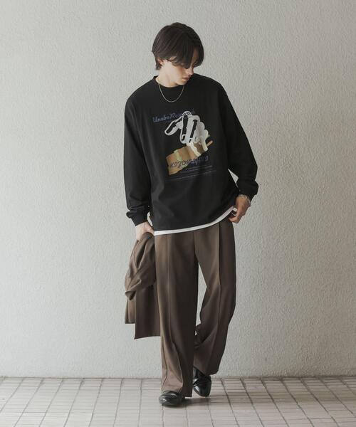 URBAN RESEARCH（アーバンリサーチ）の「鳥貴族×UR　UnuboResearch LONG-SLEEVE T-SHIRTS B（Tシャツ/カットソー・メンズ・チャコールグレー/ブラック/モカ/オートミール/ホワイト・X-LARGE/LARGE/MEDIUM）」の21枚目の写真