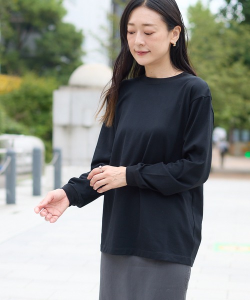 kuros'（クロス）の「【kuros’オリジナル】《Re:new》mono-kuros' コットン ロングスリーブTシャツ UNISEX（Tシャツ/カットソー・メンズ・ホワイト/ブラック・X-LARGE/SMALL/MEDIUM/LARGE）」の4枚目の写真