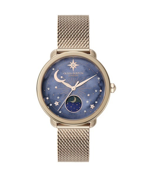 OLIVIA BURTON(オリビアバートン)の「「OLIVIA BURTON/オリビアバートン」 セレスティアル - 34mm ムーン ホワイト&ゴールドメッシュ(アナログ腕時計・レディース・イエローゴールド/ピンクゴールド・FREE)」の12枚目の写真