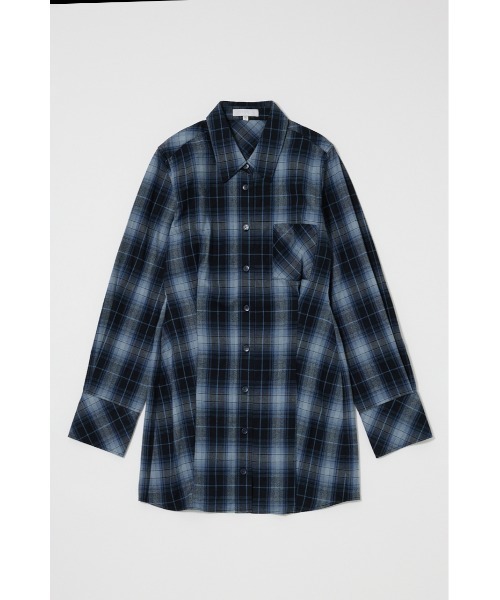 MOUSSY（マウジー）の「CHECK SHIRT ドレス（ワンピース・レディース・ブルー/ベージュ/ピンク・1/2）」の18枚目の写真