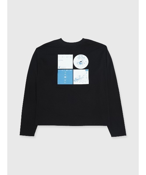 JOSE MOON(ジョゼムーン)の「OVER PRINT LONG TSHIRT/オーバープリントロングTシャツ(Tシャツ/カットソー・レディース・ブラック/ホワイト/ライトグレー・FREE)」の9枚目の写真