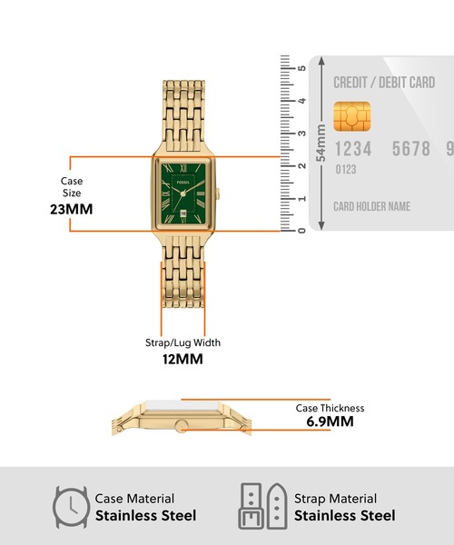 FOSSIL（フォッシル）の「フォッシル 腕時計 レディース アナログ ステンレス ES5452（アナログ腕時計・レディース・ゴールド・FREE）」の6枚目の写真
