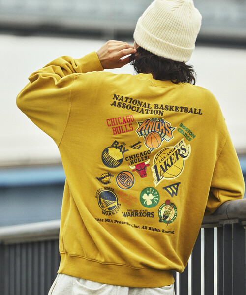 セール】NBA 別注ランダムチーム バックロゴ クルーネックスウェット