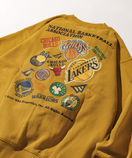 NBA 別注ランダムチーム バックロゴ クルーネックスウェット