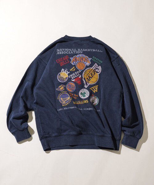 NBAバスケット　ロゴマークスエットシャツ　未着用新品タグ付き　スターター社製 セール】NBA 別注ランダムチーム バックロゴ クルーネックスウェット