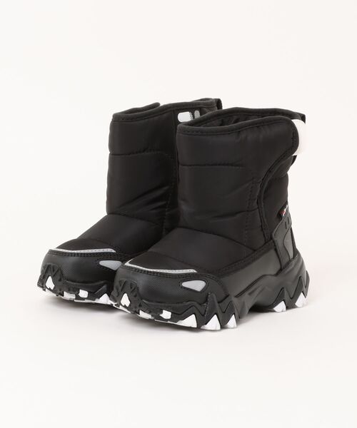 FILA(フィラ)の「FILA フィラ 17-22 OAKMONT BOOTS MINI KD オークモントブーツミニキッズ 3HM02383H001 ABC-MART限定 *Black(ブーツ・キッズ・ブラック・17/18/19/20/21/22.0cm)」の1枚目の写真
