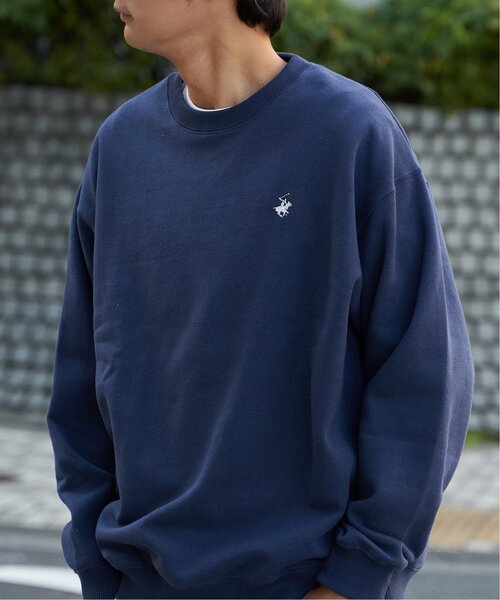 BEVERLY HILLS POLO CLUB（ビバリーヒルズポロクラブ）の「BEVERLY HILLS POLO CLUB 裏起毛クルーネックプルオーバー（スウェット・メンズ・ブルー/グリーン/杢グレー/ブラック・L/LL/M）」の2枚目の写真