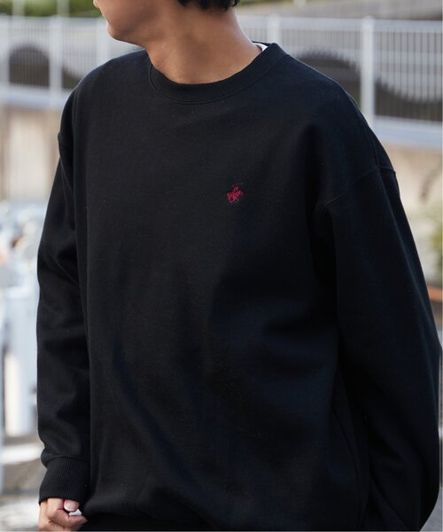 BEVERLY HILLS POLO CLUB（ビバリーヒルズポロクラブ）の「BEVERLY HILLS POLO CLUB 裏起毛クルーネックプルオーバー（スウェット・メンズ・ブルー/グリーン/杢グレー/ブラック・L/LL/M）」の17枚目の写真