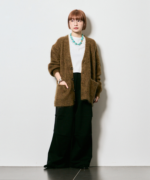 SAYAKADAVIS（サヤカディヴィス）の「SAYAKA DAVIS MOHAIR CARDIGAN VKT301-MK：ニット（ニット/セーター・レディース・ブラウン・SMALL）」の3枚目の写真