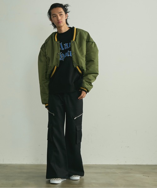 BLANK HOTEL(ブランクホテル)の「Padded Award Jacket / アワードパフジャケット(スタジャン・メンズ・カーキ/チャコールグレー・M/L)」の22枚目の写真