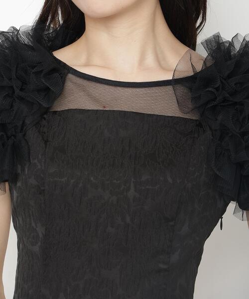AND COUTURE（アンドクチュール）の「フリルチュールショルダーフレアドレス（ドレス・レディース・ブラック・FREE）」の5枚目の写真