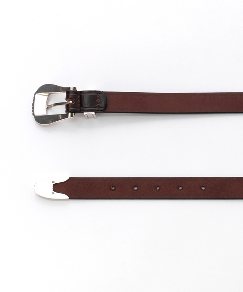 TORY LEATHER(トリーレザー)の「TORY LEATHER / トリーレザー 3-Piece Silver B BELT(ベルト・メンズ・ブラウン/ブラック・32/34)」の4枚目の写真