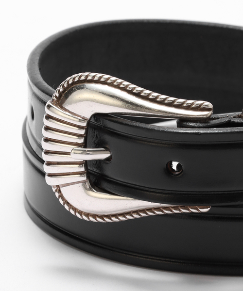 TORY LEATHER(トリーレザー)の「TORY LEATHER / トリーレザー 3-Piece Silver B BELT(ベルト・メンズ・ブラウン/ブラック・32/34)」の6枚目の写真
