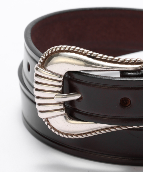 TORY LEATHER(トリーレザー)の「TORY LEATHER / トリーレザー 3-Piece Silver B BELT(ベルト・メンズ・ブラウン/ブラック・32/34)」の7枚目の写真