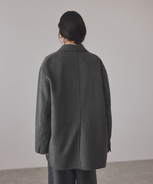 セール】Super120'sリバージャケットコート（テーラードジャケット
