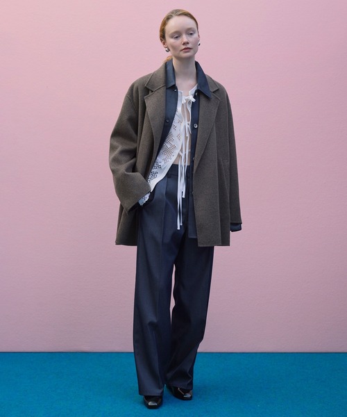 セール】Super120'sリバージャケットコート（テーラードジャケット