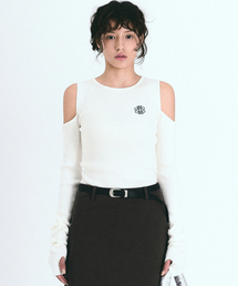 NICOLE WARMER RIBBED OFF SHOULDER KNIT_IVORY