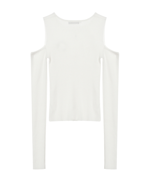 NICK&NICOLE(ニックアンドニコール)の「NICOLE WARMER RIBBED OFF SHOULDER KNIT_IVORY(ニット/セーター・レディース・その他・FREE)」の5枚目の写真
