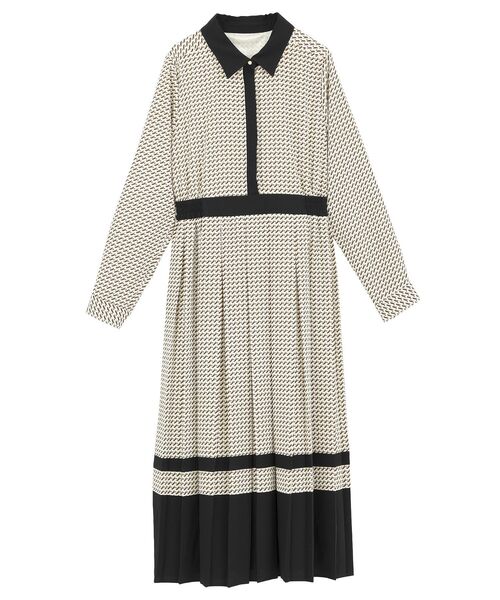 YECCA VECCA(イェッカヴェッカ)の「ジオメ柄プリーツワンピース(ワンピース・レディース・ネイビー/アイボリー・FREE)」の20枚目の写真