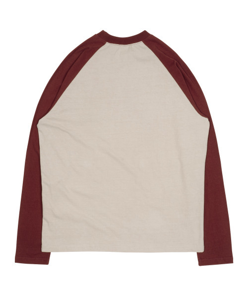 THECOLDESTMOMENT(ザコールデストモーメント)の「TCM mini logo raglan long sleeve (beige/red)(Tシャツ/カットソー・レディース・その他・MEDIUM/LARGE)」の2枚目の写真