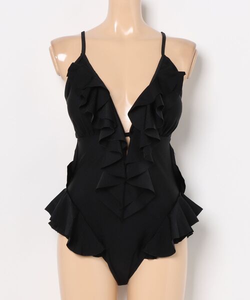 セール】フリルデザイン キャミソールワンピースビキニ水着（水着