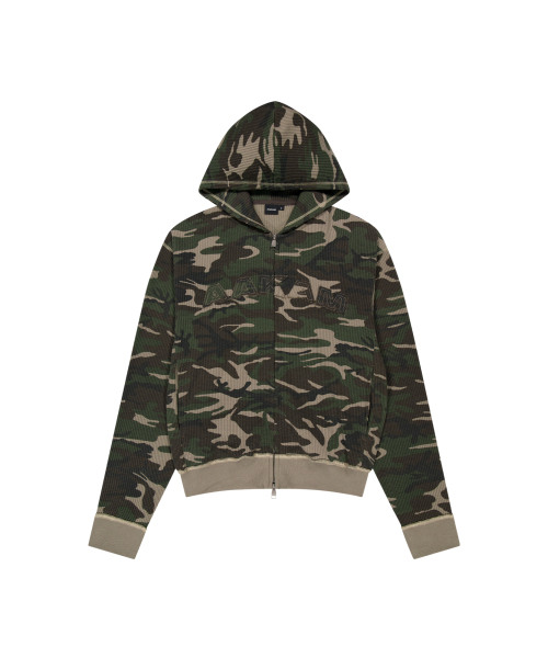 AAKAM(アーカム)の「Camouflage Waffle Zip-Up Hoodie (Khaki)(パーカー・レディース・その他・1/2)」の1枚目の写真
