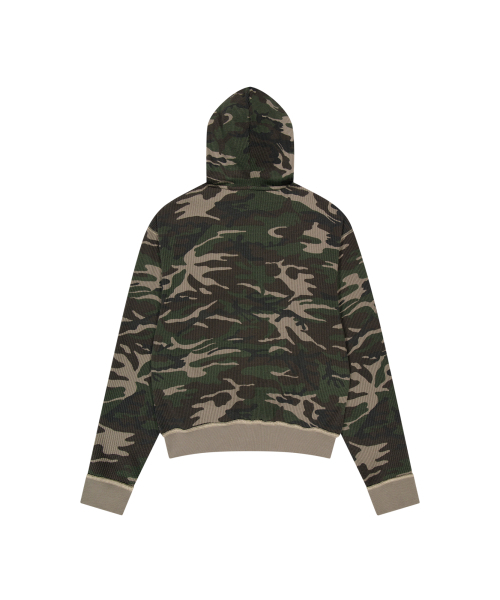 AAKAM(アーカム)の「Camouflage Waffle Zip-Up Hoodie (Khaki)(パーカー・レディース・その他・1/2)」の2枚目の写真