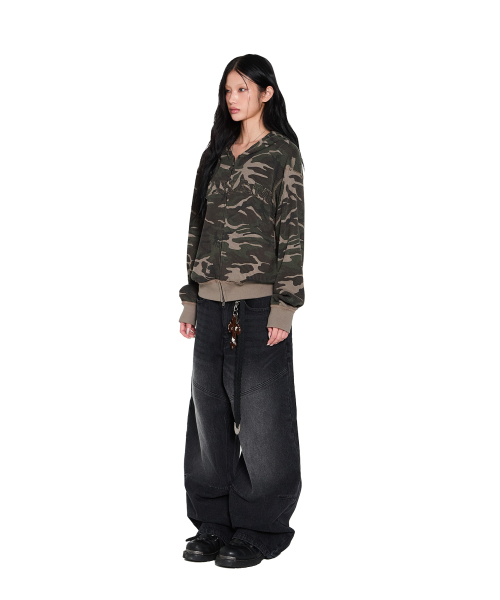 AAKAM(アーカム)の「Camouflage Waffle Zip-Up Hoodie (Khaki)(パーカー・レディース・その他・1/2)」の5枚目の写真
