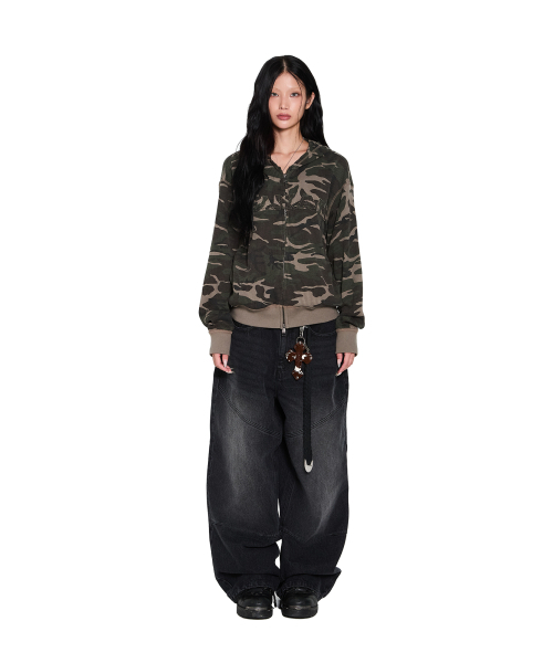 AAKAM(アーカム)の「Camouflage Waffle Zip-Up Hoodie (Khaki)(パーカー・レディース・その他・1/2)」の6枚目の写真