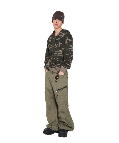 AAKAM(アーカム)の「Camouflage Waffle Zip-Up Hoodie (Khaki)(パーカー・レディース・その他・1/2)」の14枚目の写真