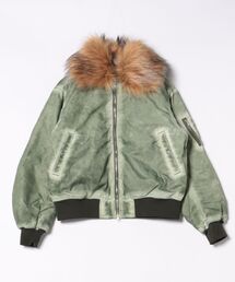 ８(eight)（エイト）の「ヴィンテージ加工ファー脱着フライトジャケット（ブルゾン）」