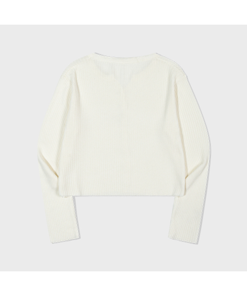 MOAA(モア)の「Cropped Button V Cardigan (WHITE)(カーディガン/ボレロ・レディース・その他・SMALL/MEDIUM)」の3枚目の写真