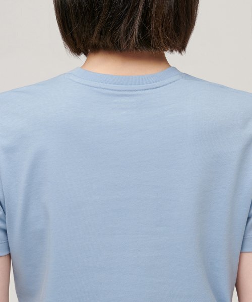 MUSINSA STANDARD WOMAN（ムシンサスタンダードウーマン）の「[クールタンダード] ウィメンズ クルーネック クロップTシャツ [スカイブルー]（Tシャツ/カットソー・レディース・その他・SMALL/MEDIUM/LARGE/X-LARGE/X-SMALL）」の4枚目の写真